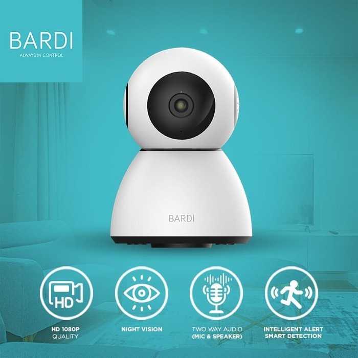 BARDI Smart Indoor PTZ IP Camera CCTV + Micro SD 128GB V GEN class10