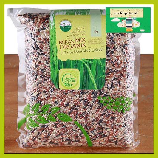 

5Yer67R- Lingkar Organik Beras Organik Mix Hitam Merah Coklat - 1 Kg T7Rty67-