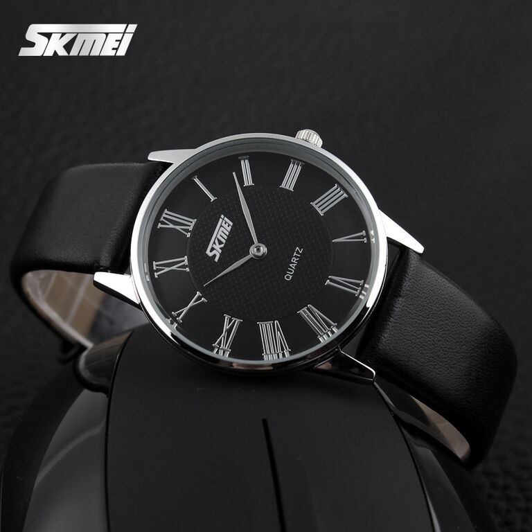 SKMEI 9092 Jam Tangan Pria Wanita Analog Tali Kulit WATCHKITE WKOS