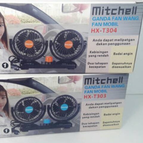 Kipas Angin Mobil Portabel Double Blower DC 12 Volt / 24 Volt