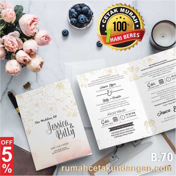 [B.70] CETAK UNDANGAN PERNIKAHAN MURAH, UNDANGAN CUSTOM, VINTAGE, RUSTIC, MODERN, ELEGANT, UNIK