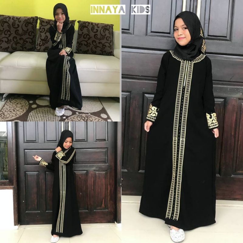 KUMPULAN ABAYA ANAK BEST SELLER Gallery Exclusive Abaya Hitam Gamis Anak Bordir