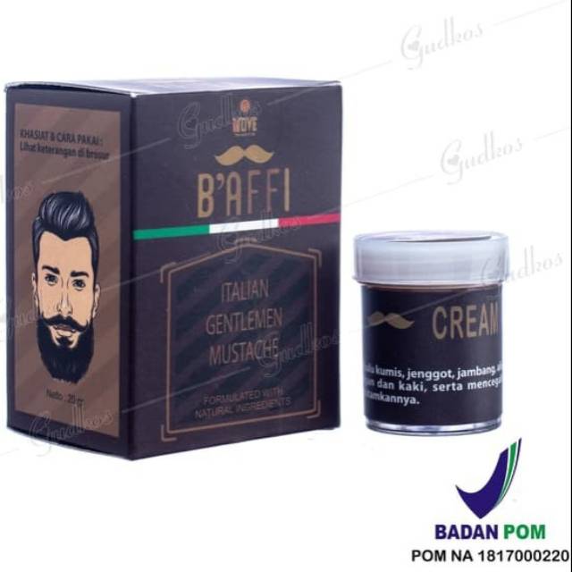 Baffi Cream Italian Gentlemen Mustache / Penumbuh Kumis & Jenggot BPOM