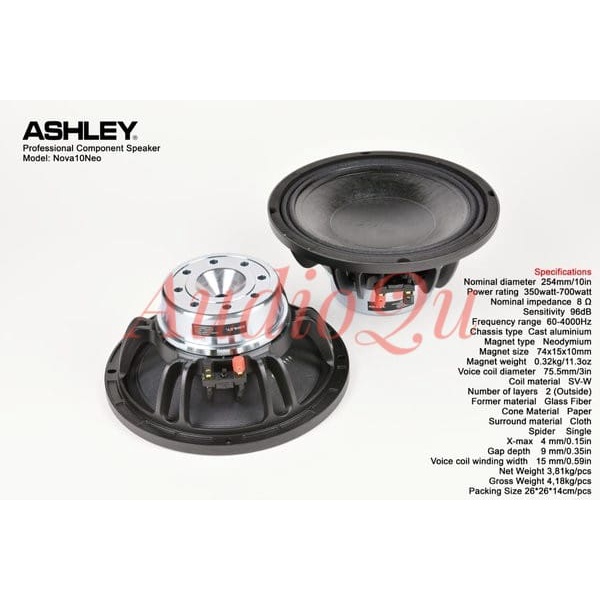 Speaker Komponen Ashley Nova 10 Neo / Nova10Neo 10 Inch Ori Nova 10Neo