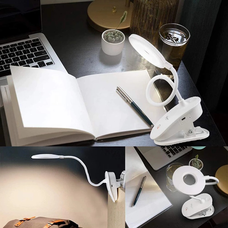 Adjustable Flexible Gooseneck  USB Adjustable Table Lamp With Clip