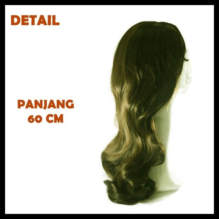 Ho25233/ Wig Rambut Wanita Palsu Panjang Light Coklat Murah