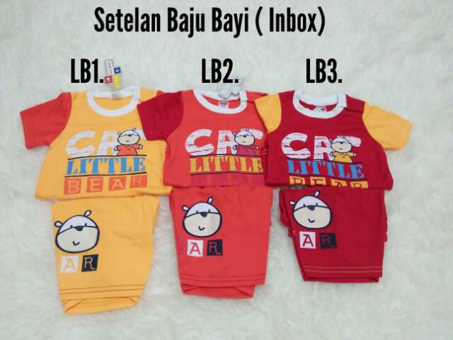 Setelan Baju Bayi/ set kaos dan celana bayi/ baju bayi Inbox