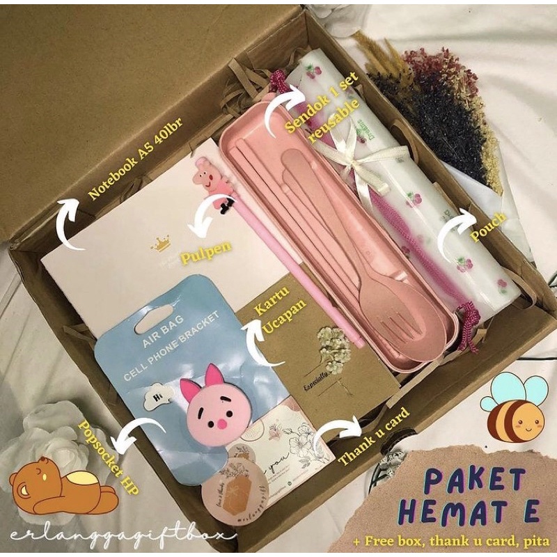 

PAKET HEMAT / KADO ULANG TAHUN / HAMPERS MURAH / GIFTBOX WISUDA / ANNIVERSARY / KADO CEWEK COWOK / PAKET MURAH MERIAH / HADIAH / HAMPERS CANTIK / SENDOK REUSABLE / BOTOL MINUM / NOTEBOOK / KADO CUSTOME