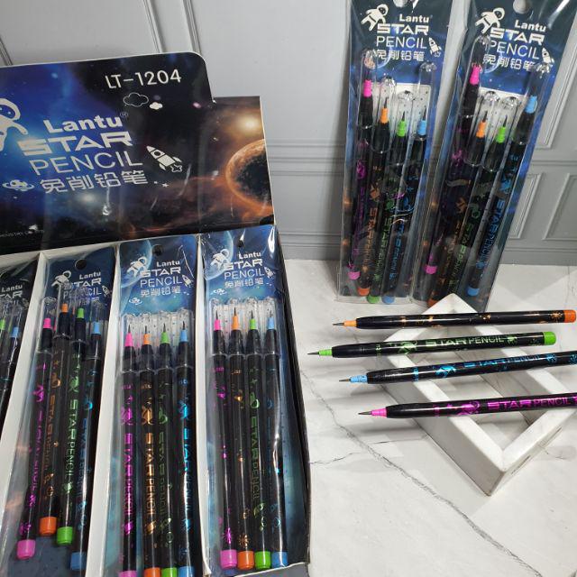 pensil lantu susun bensia (1 set=4pc)/pensil susun/pensil bensia lucu /pencil lantu/lantu/bensia-E