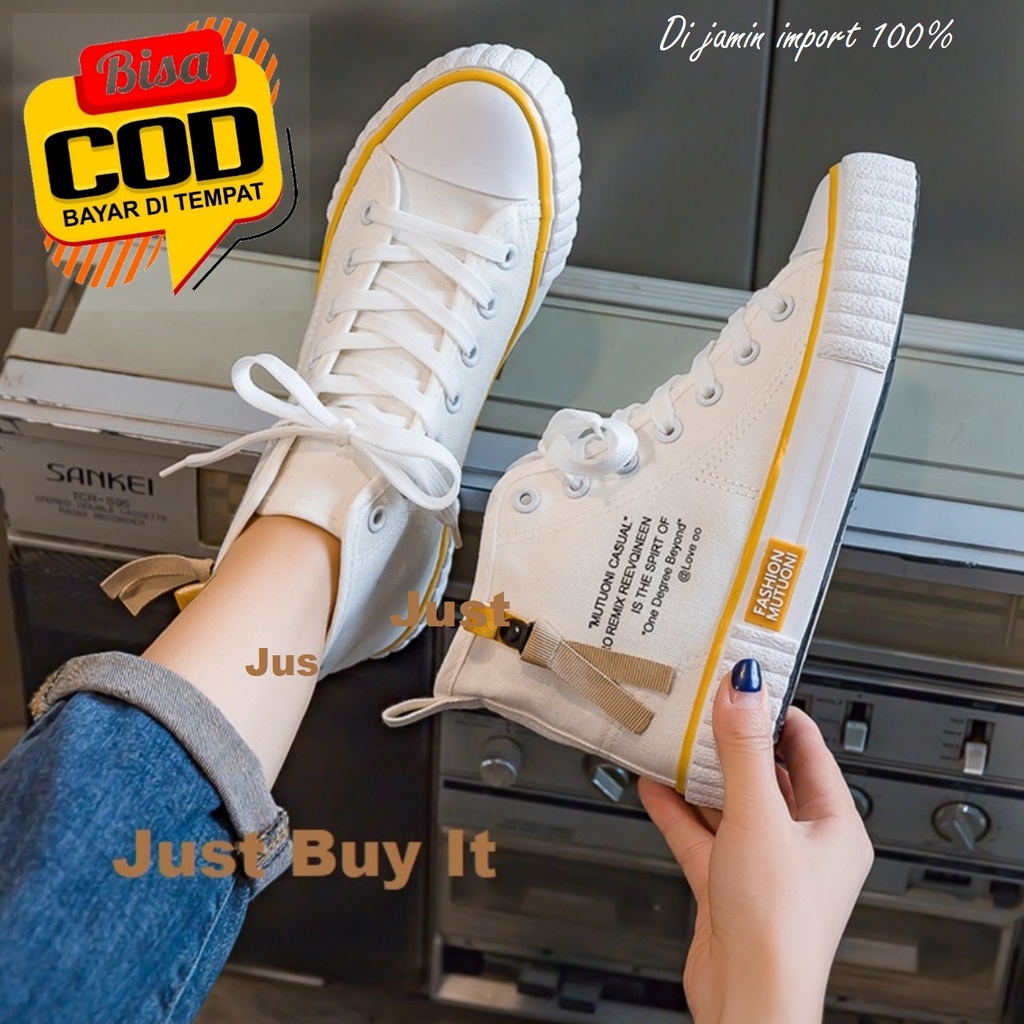 JBI-0254 [ Bisa COD ] Sepatu Kanvas Wanita - Sneakers Import - Sepatu Wanita Casual - Sneaker Fashion Terbaru-Sepatu Canvas Wanita Import sytel Korea High Quality