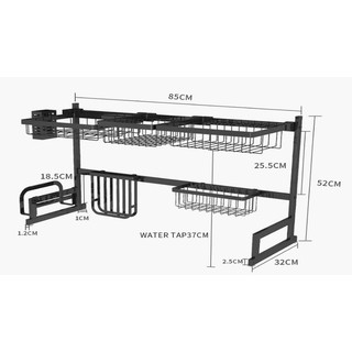  RAK PIRING WASTAFEL 85 CM  RAK  DAPUR SERBAGUNA Shopee 