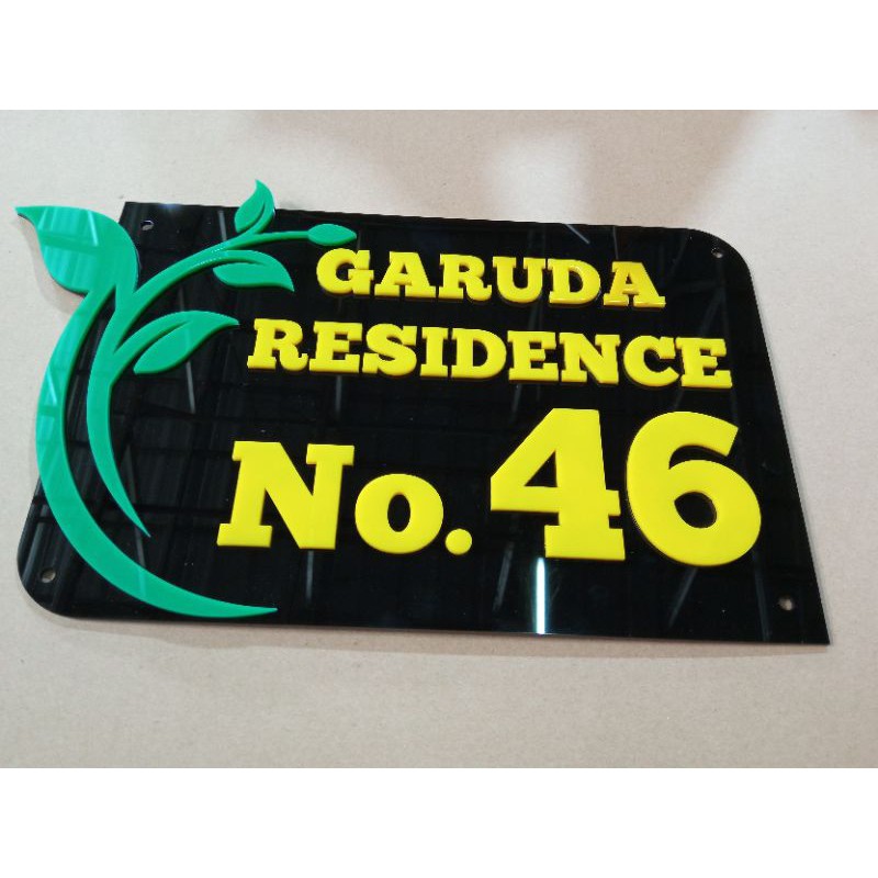 

Papan Nomor Akrilik | Plat Nomor Rumah Akrilik Custom | Uk. 30x20cm - Catra Graphia Jakarta