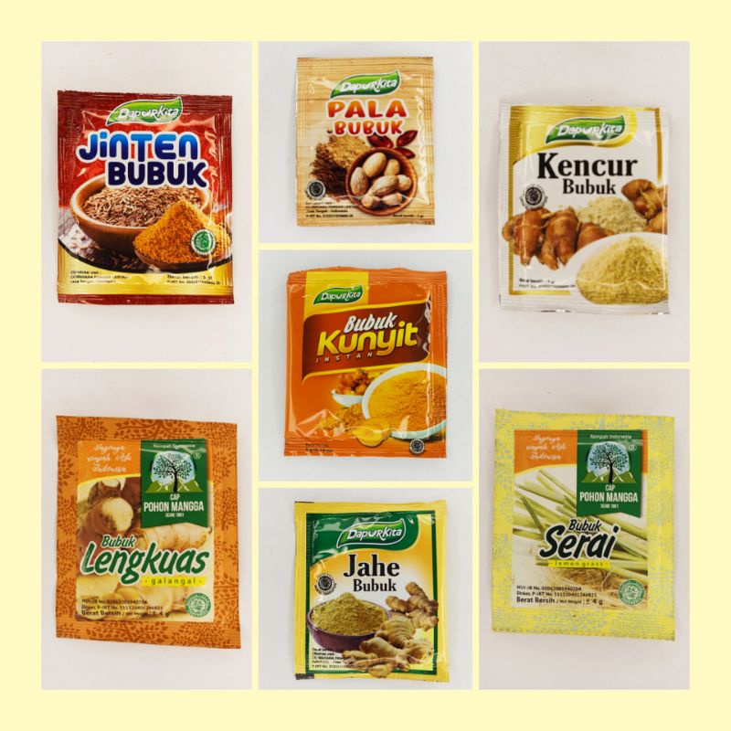 

JAHE, KENCUR, KUNIR, JINTEN, PALA, SERAI, LENGKUAS REMPAH-REMPAH BUBUK