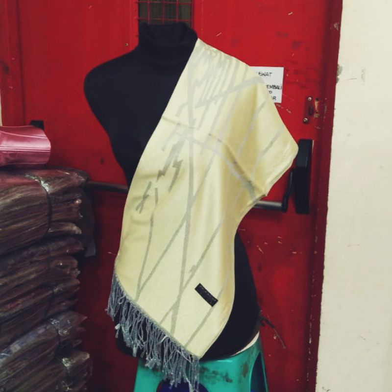 syal Cashmere garis zigzag| Motif | Selendang | Scarf | Syal | Shawl | Pasmina