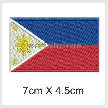 Badge Emblem Bordir Bendera Filipina