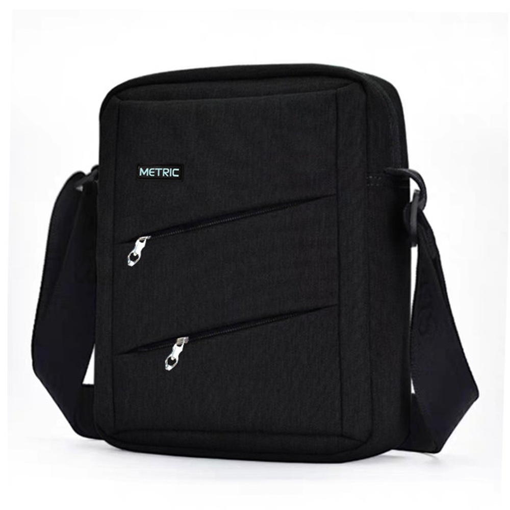 SHOPEE 6.6 SUPER SALE!! Tas Selempan Metric Bahan Micro Tas Slempang Pria Tas Slingbag Pria Murah Size 8 inch Crossbody Bag Tas Selempang Hangout Model Sporty Tas Smartphone dan Tablet #Black