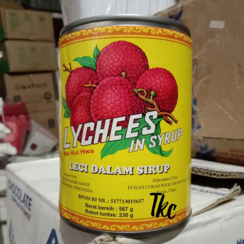 

BUAH LECI / LYCHEES IN SIRUP KEMASAN KALENG 567gr