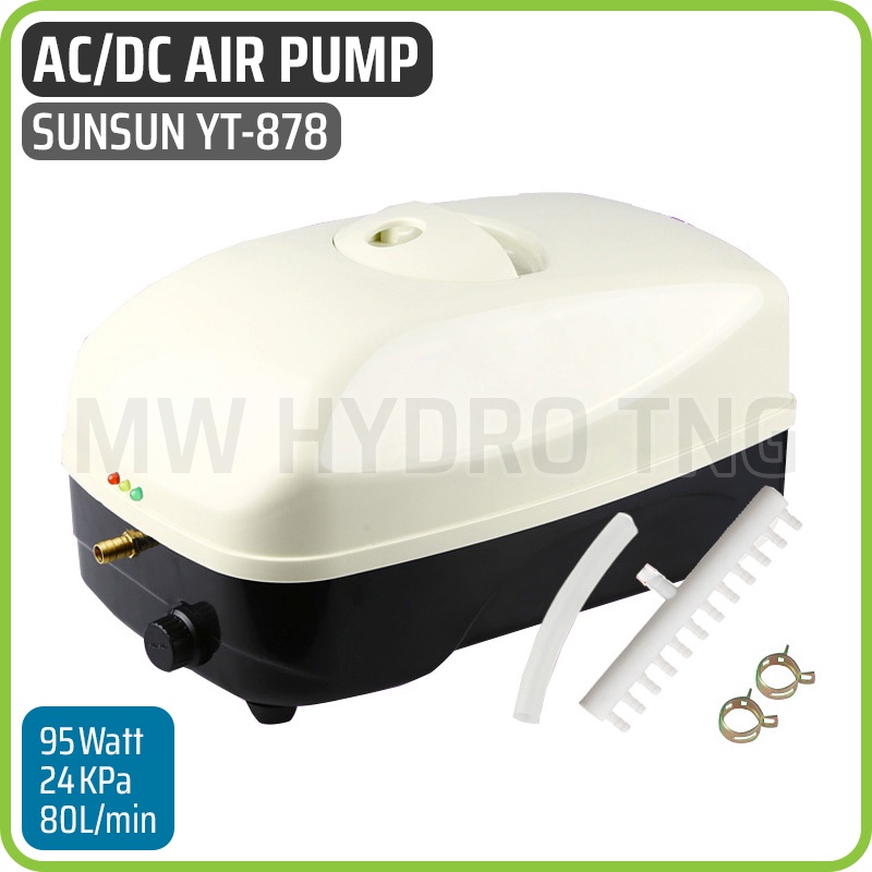 SUNSUN YT-878, AC/DC Aerator / Pompa Angin, AC-DC Air Pump YT878