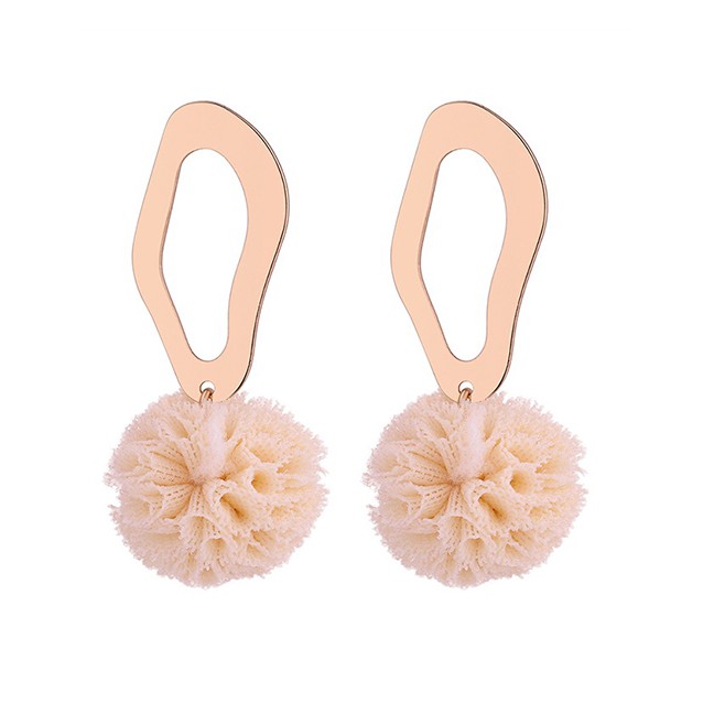 LRC Anting Tusuk Fashion Irregular Shape Decorated Earrings