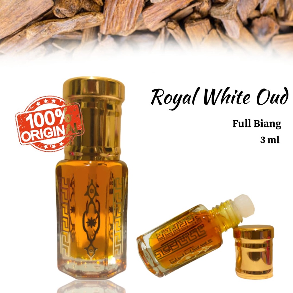 Parfum Saudi Royal White Oud Full Biang 6ml dan 3 ml Aroma Saudi Exclusive