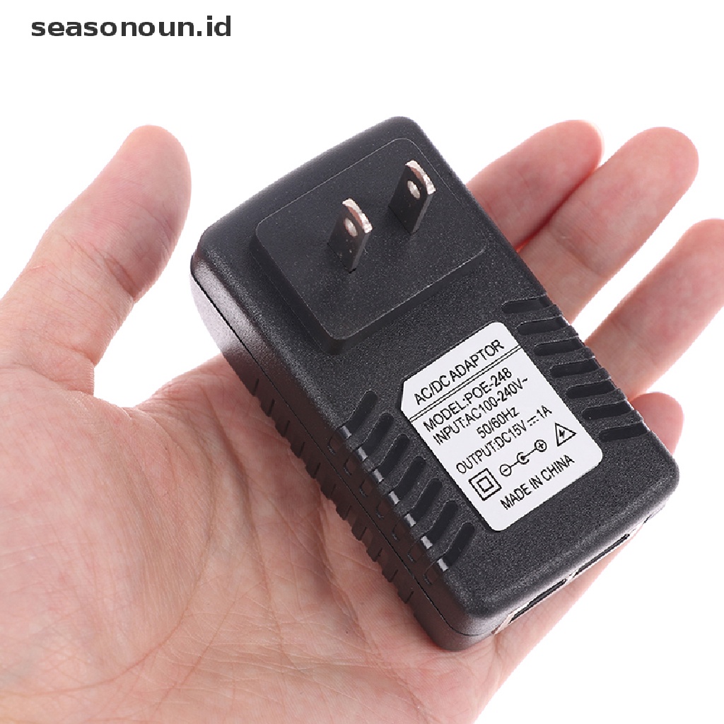 Adaptor power Injektor POE AC 110V-240V Ke DC 12V 15V 24V 48V 0.5A 1A