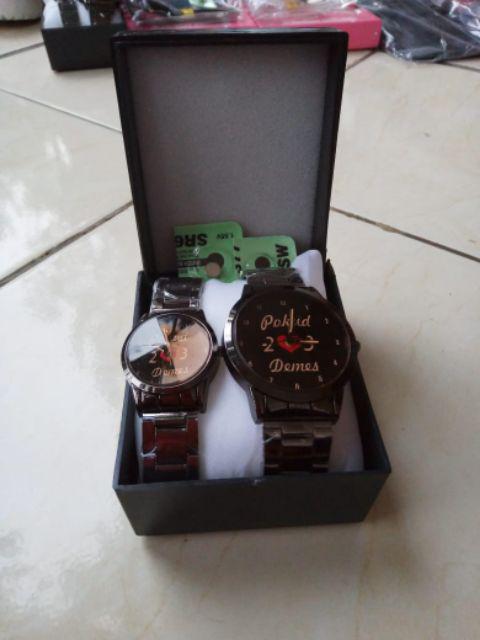 Jc-007b \ Jam Custom \ Bisa Custom Sesuai Keinginan \ Hadiah \ Ultah \ Pernikaha \ Qq Transfaran