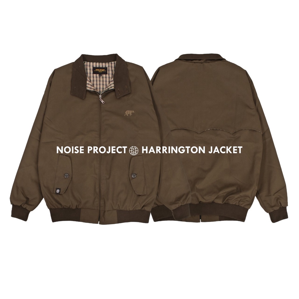 Jaket Bomber Jaket Harrington Jaket Noise Project Coklat