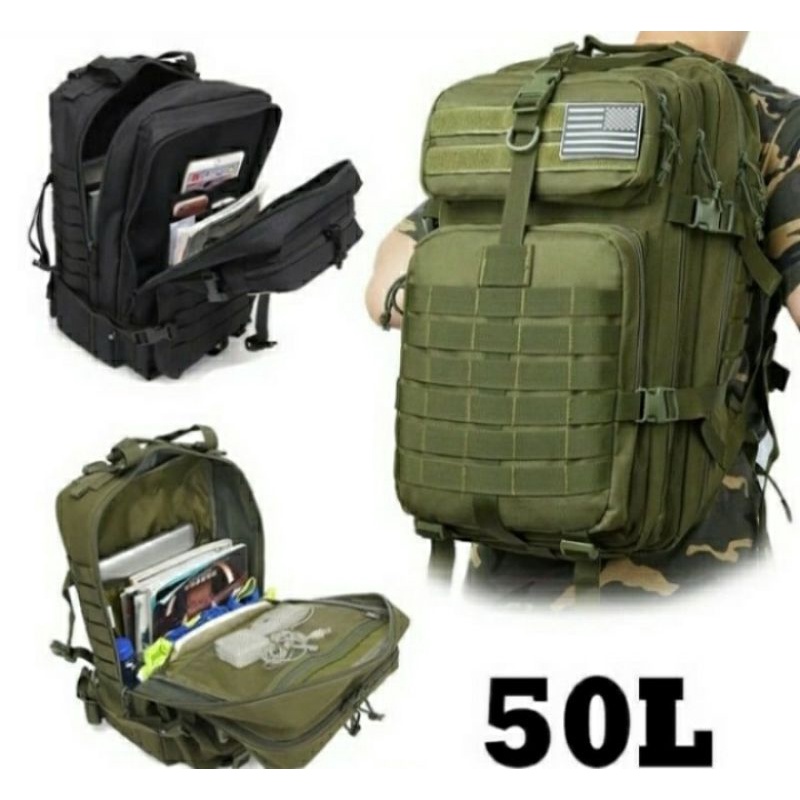 Tas Punggung TNI,POLRI tas tactical army tas bagpack 50 L