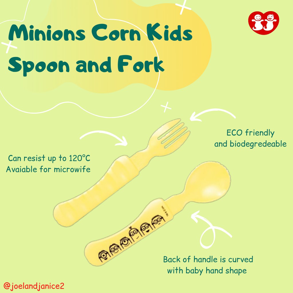 Minions Corn Kids Spoon and Fork