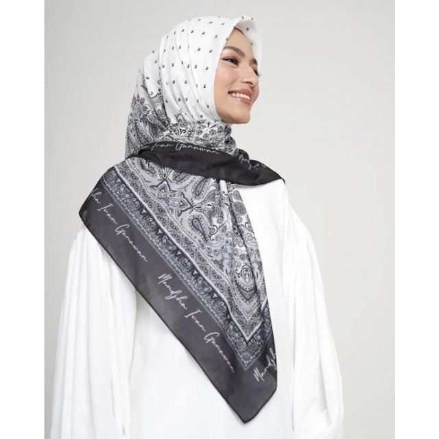 [ Promo COD ] Jilbab Motif, Kerudung Voal Motif Premium , Jilbab Segiempat Art , Hijab Square Diskon-4