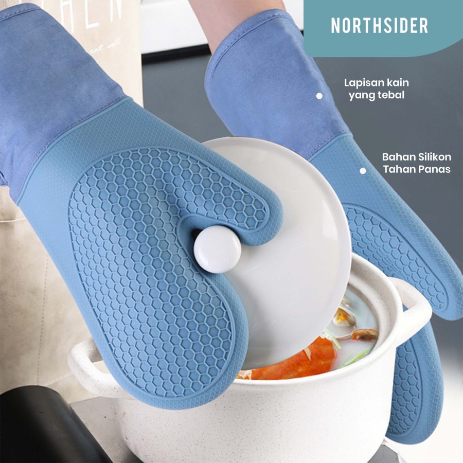 SARUNG TANGAN OVEN ANTI PANAS DAPUR SILICONE BAKING GLOVES ZY-440