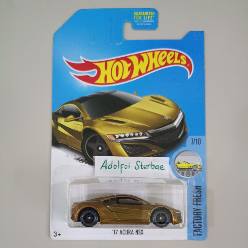 hotwheels hot wheels honda '17 acura nsx gold ths th$ sth ban karet factory fresh free protector sup