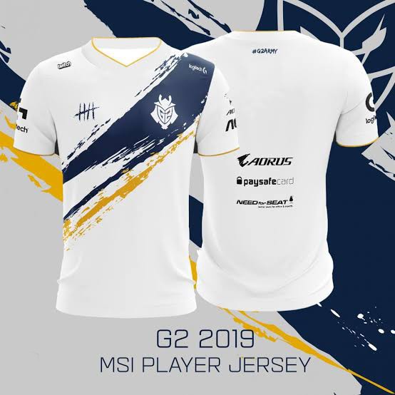 JERSEY G2 ESPORTS MSI TERBARU MOBILE LEGENDS PUBG FREE FIRE DOTA2 GAMING FREE NICKNAME