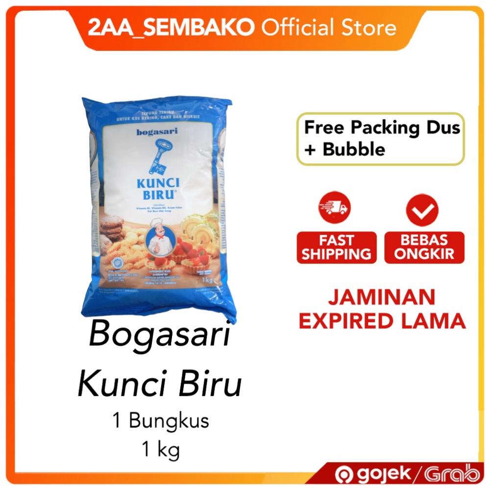 

Tepung Terigu Bogasari Kunci Biru 1Kg