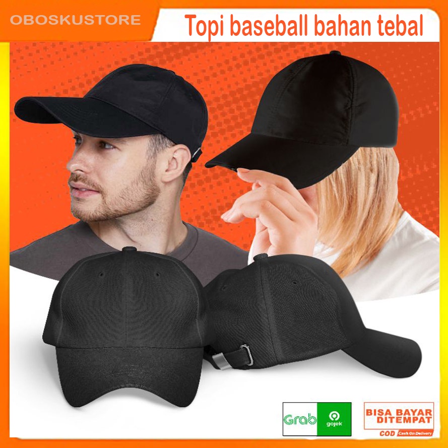 Topi baseball Dewasa Rafel denim Clip pengait cakop  Besi metal buckle tebal empuk bisbol pria wanita