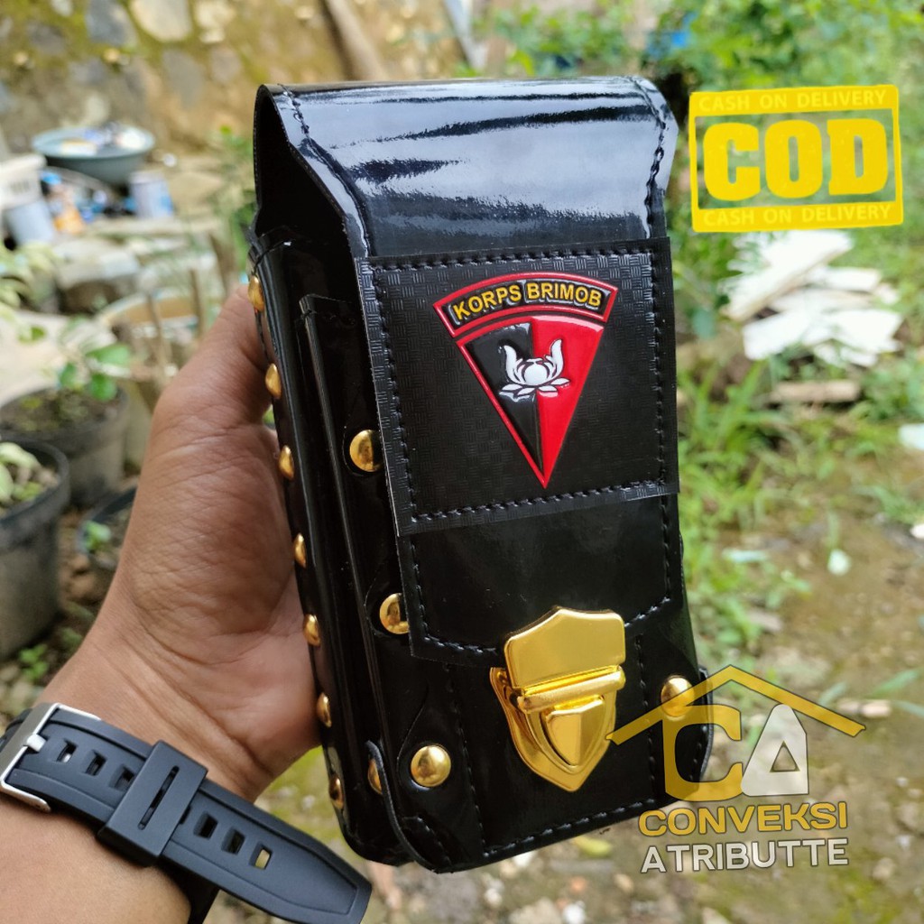 TEMPAT HP LOGO BRIMOB / SARUNG HP PINGGANG LOGO BRIMOB