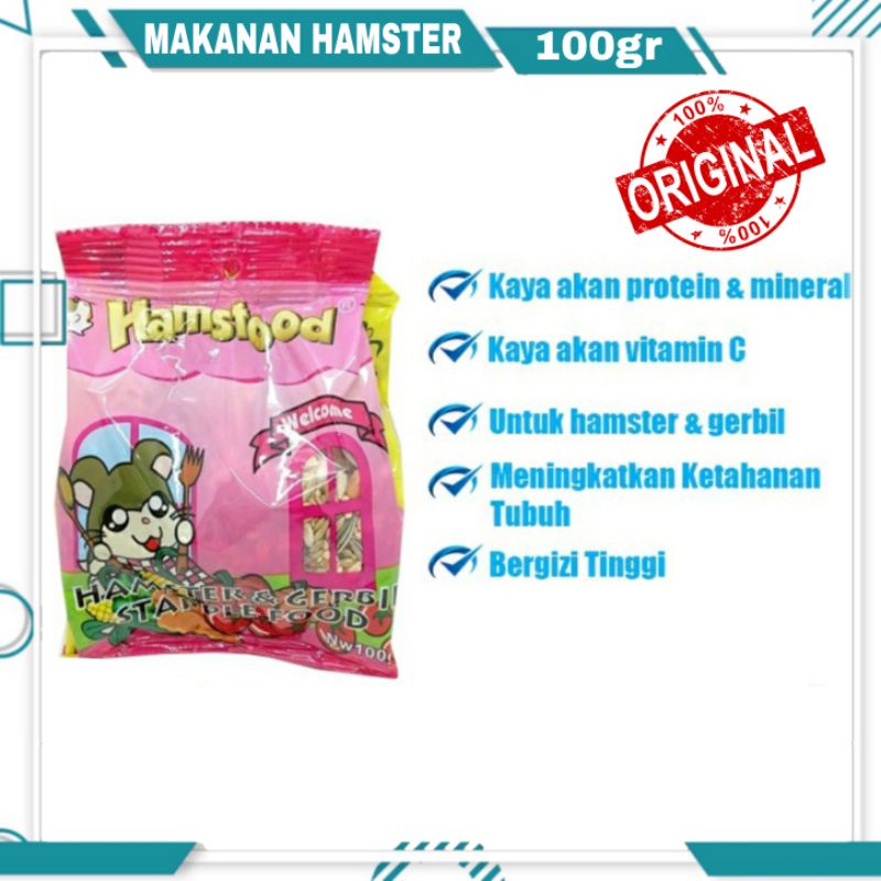 Hamsfood Hamster &amp; gerbil staple food 100gr makanan hamster 100gr