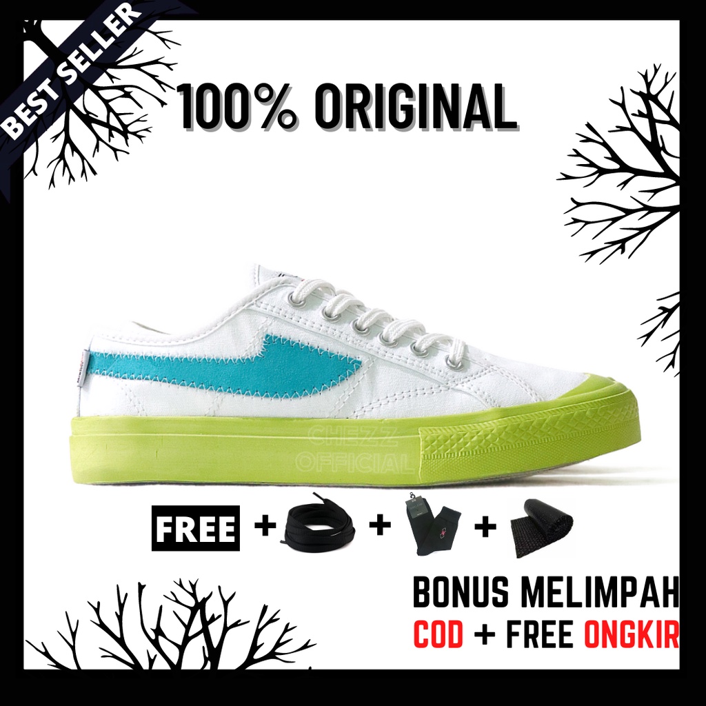 100% Original Sepatu Lokal Casual White Matcha Low | Not Compass Gazelle Matcha Lo