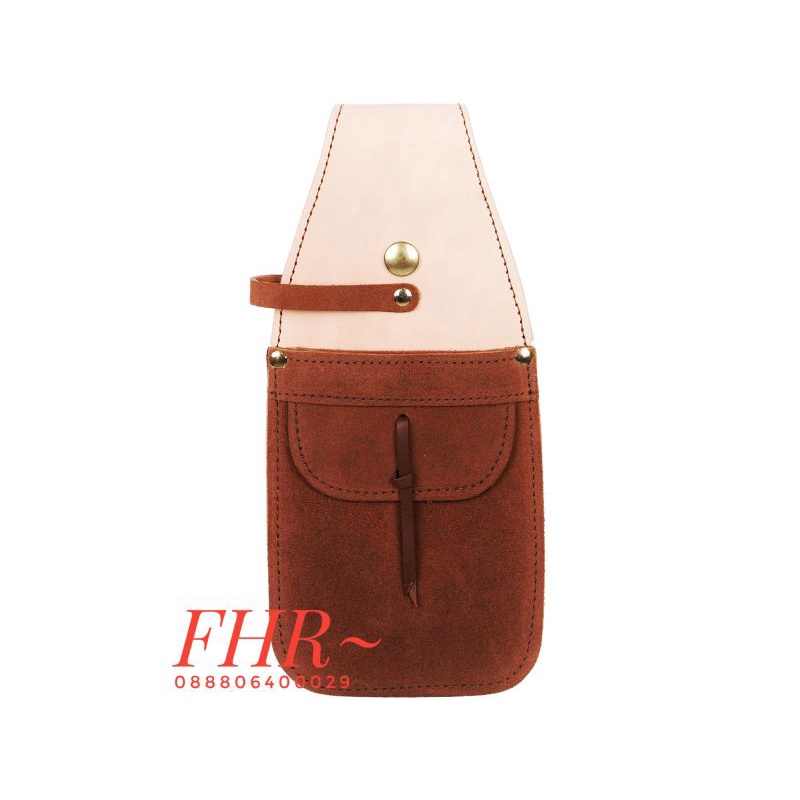 Quiver pocket kulit sapi asli pouch untuk panah penahan archery handmade