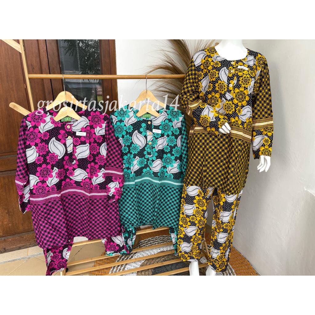 PIYAMA RAYON / ONE SET KATUN / SETELAN BATIK / BM AISYAH HAP / BABY DOLL HAP / SETELAN CELANA PANJANG