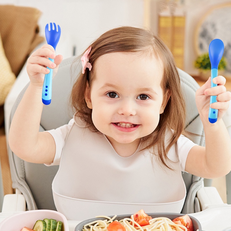 Sendok makan bayi silikon/Sendok silikon bayi/Sendok peka suhu L26