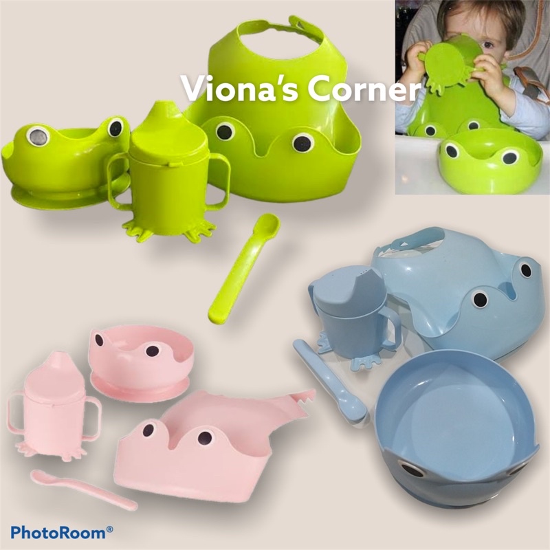 Ikea Mata Set Alat Makan MPASI Bayi Slabber/Bib, Mangkuk/ Training Cup/Sendok BPA Free