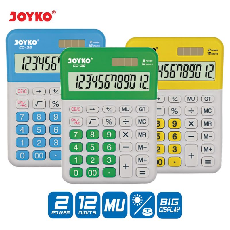 

Calculator Kalkulator Joyko CC-36 12 Digits Check Correct