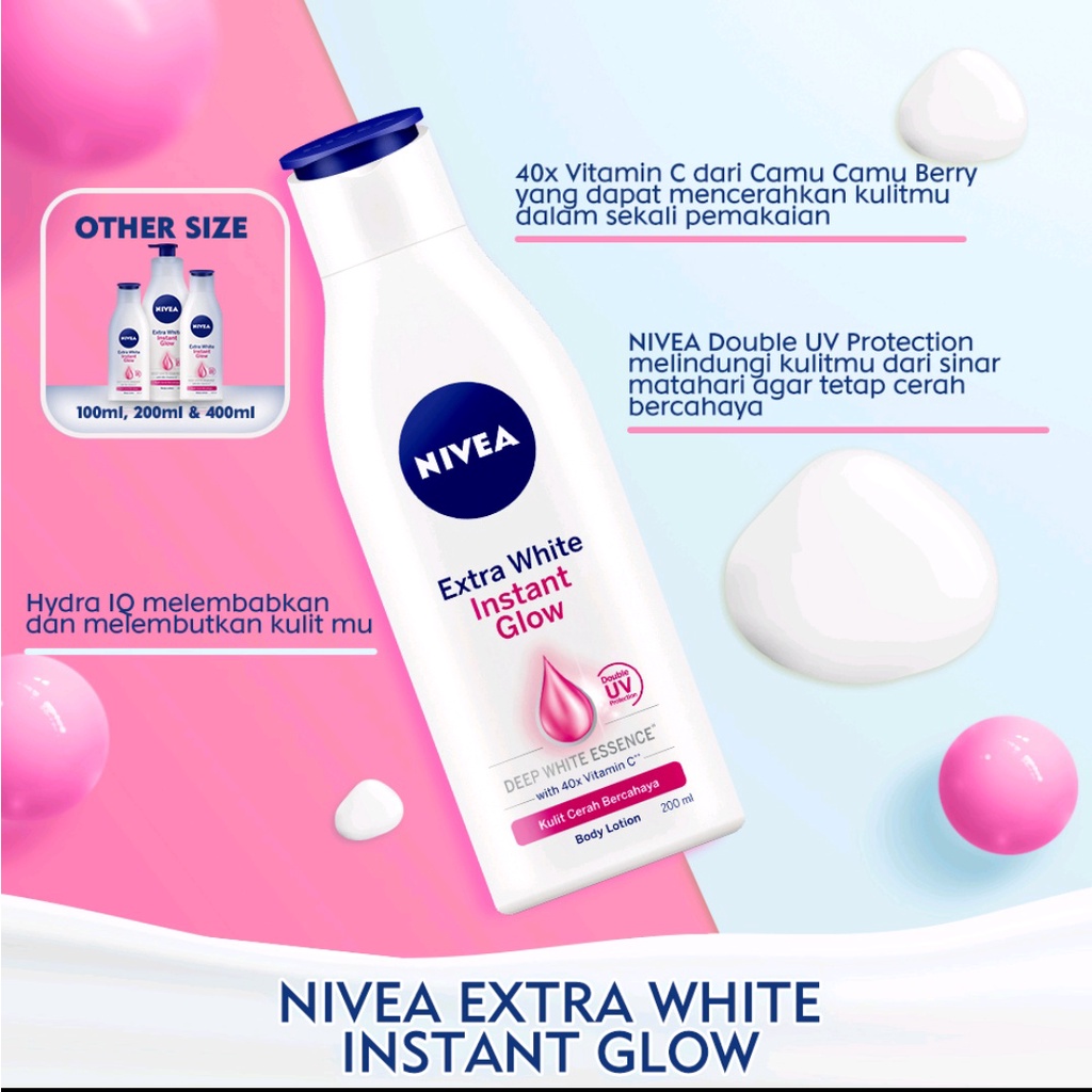 NIVEA Body Care Lotion Extra White Instant Glow SPF15 200 ml