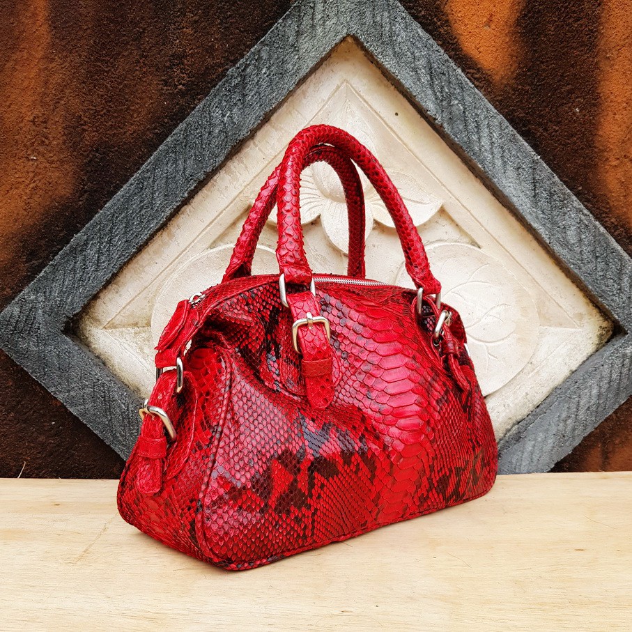 Tas Kulit Ular Arindi Rovina Size 30cm Handmade Asli Bali