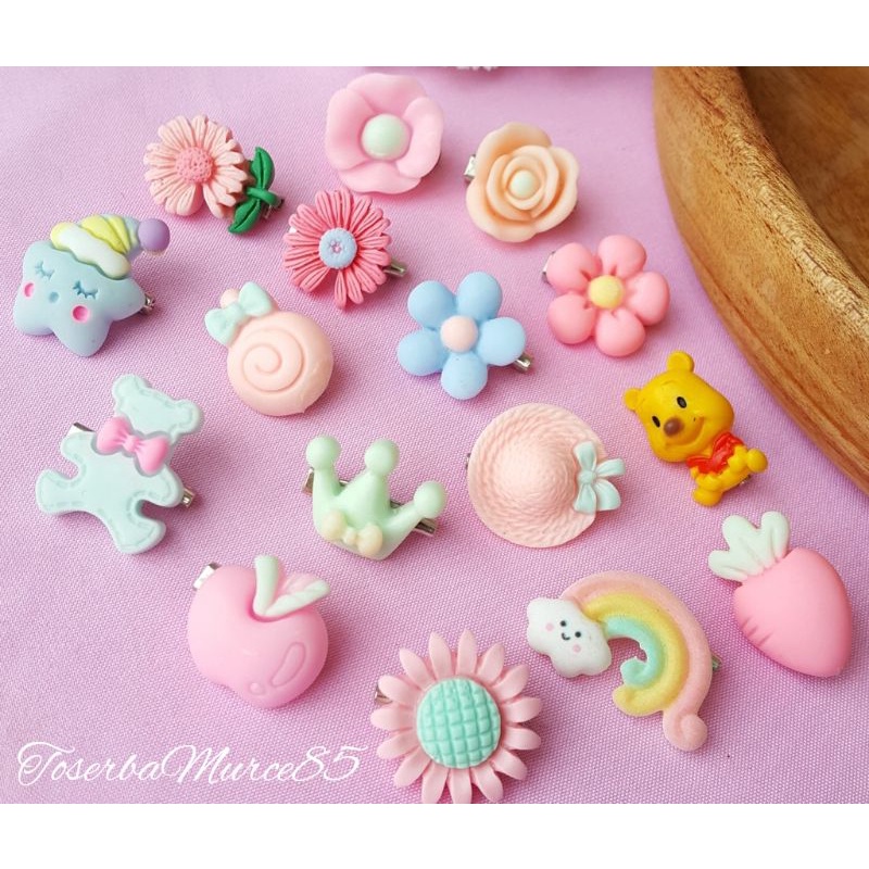 Bross anak/Bros hijab anak/ aksesoris hijab anak / Bros lucu anak/Bros hijab mini/ Bros Clay lucu/ B