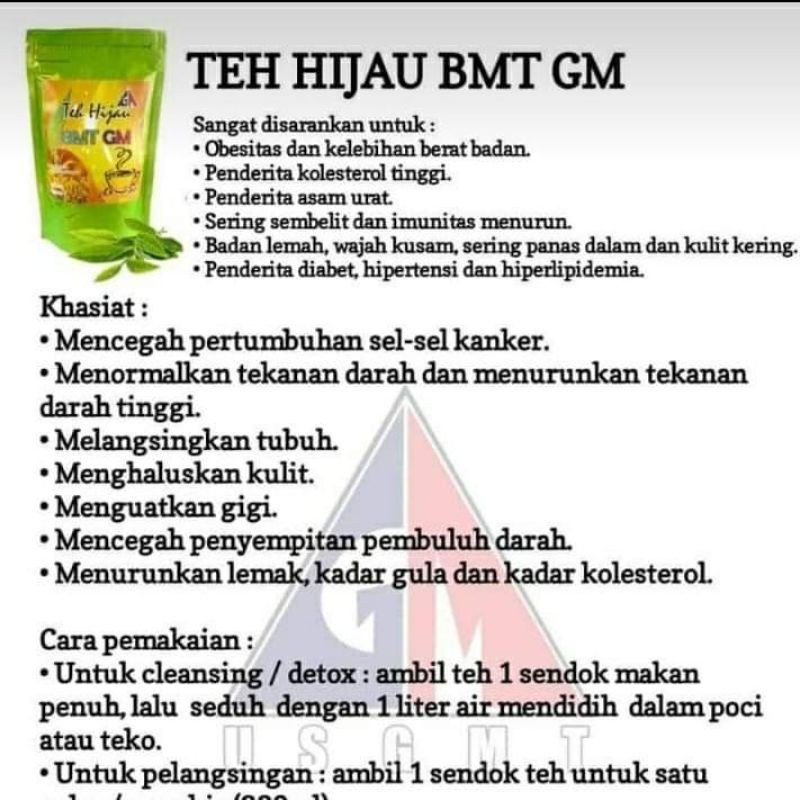 

Teh BMT GM 100% original (100g)