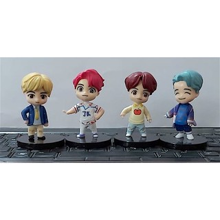 Miniatur BTS KPOP boyband korea V, Jin, RM, J-Hope, Jimin, Jung Kok