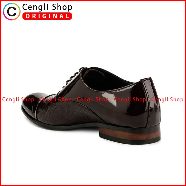 PLAYBOY SEPATU PANTOFEL KULIT FORMAL PRIA ORIGINAL TERBARU COKLAT PL93