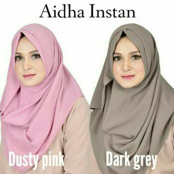 jilbab/hijab instan aidha 2 lobang